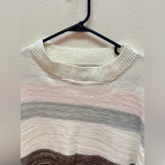 MISSLOOK Women’s Coastal Striped Pastel Balloon Sleeve Lightweight Sweater XXL - Picture 5 of 9